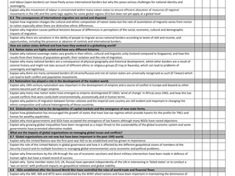 NEW Edexcel A level Geography Personal Learning Checklists (PLCs)