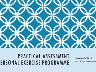 Edexcel GCSE PE (9-1 specification) Personal Exercise Programme