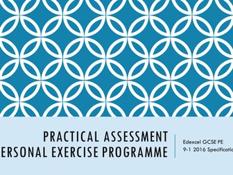 Edexcel GCSE PE (9-1 specification) Personal Exercise Programme