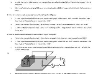 P7 Magnetism - Force on a current carrying wire