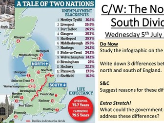 North-South Divide; AQA Geography New Spec GCSE