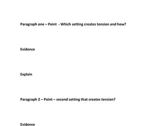 Final assessment and planning for Woman in Black - Setting question