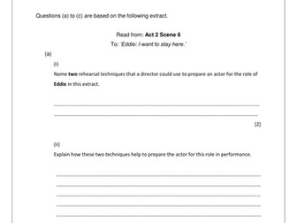 Blood Brothers Mock Drama Exam