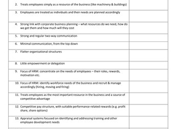 AQA AS level : HR Decisions- HR Objectives Topic