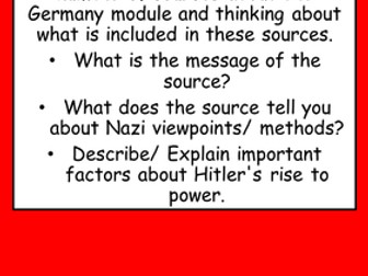 Germany 1918-1939 Homework Booklet