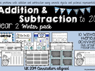 Yr2 Addition & Subtraction to 20  Winter Pack UK Curriculum 2014