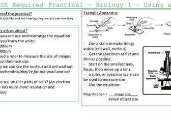 AQA GCSE Combined Science - Required Practical revision sheets