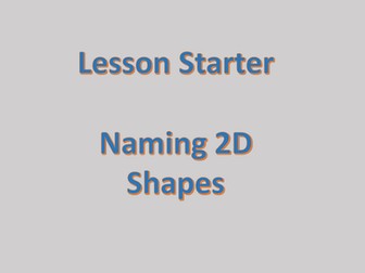 Naming 2D and 3D Shapes - Simple PowerPoint