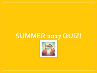 2017 End of Year Quiz