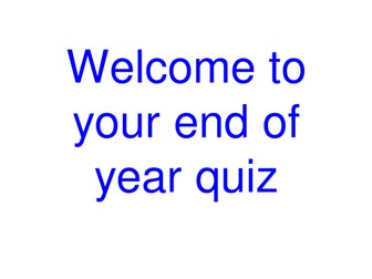 Religious Education End of Year Assessment Quiz Fun