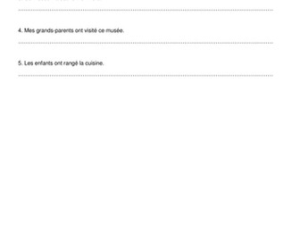 French actif and passive worksheet