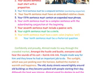 Slow Write Setting Description - example and task. Stories from other cultures link.