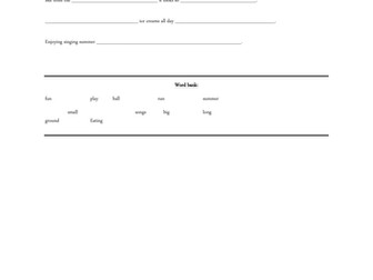 One week summer poetry