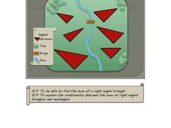 Area of Triangles complete lesson (powerpoint slides, worksheet, and lesson plan) Y6