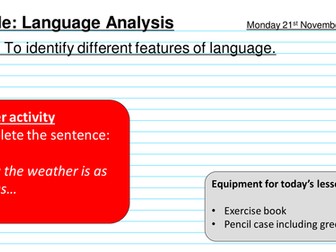 Language features lesson bundle