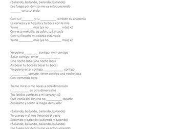 Spanish Song Gapfills