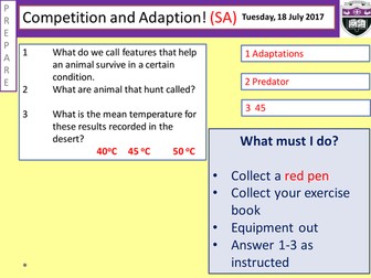 Competition and Adaptation