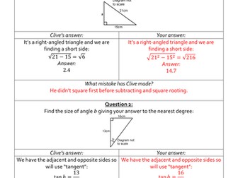 Clumsy Clive On Pythagoras and Trigonometry