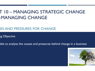 AQA Business A-level Unit 10.1 Managing Change