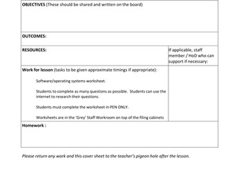 Lesson Planning Form COVER