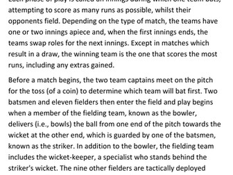 Cricket Handout