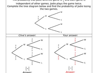 Clumsy Clive On Tree Diagrams