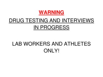 GCSE PE Performance enhancing drugs whole lesson