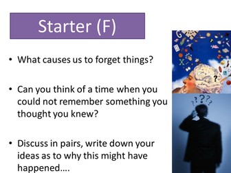 AQA GCSE Psychology 2019 spec – Lesson 8 Interference