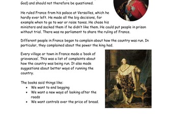 Causes and events of French Revolution