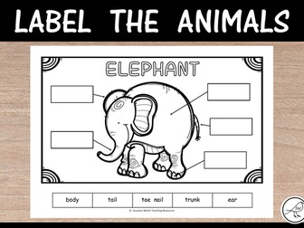 Label the Zoo Animals