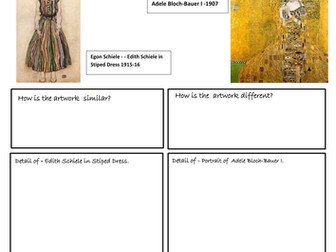 Compare and Contrast Art Worksheets