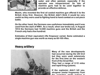 WW1 weapons