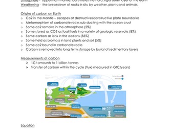 NEW A-level geography - carbon cycle, physical geography revision