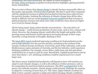 Factors affecting food security
