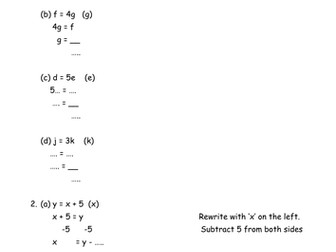 Introduction to rearranging formula