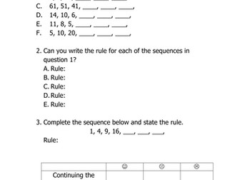 Sequence revision booklet