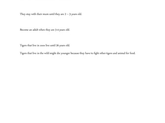 Non chronological reports on animals