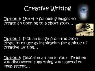 Creative Writing and literacy boosting lesson