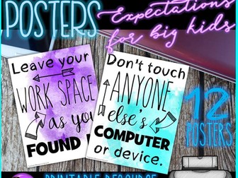 Technology Rules Posters for Secondary School