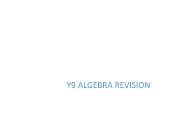 Algebra revision booklet (foundation)