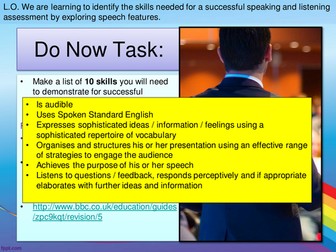 AQA GCSE - Speaking and Listening Endorsement