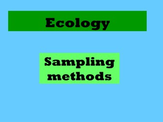 Ecology Sampling Methods