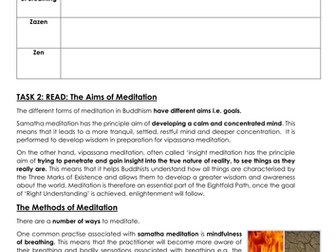 Buddhist Meditation (AQA 9-1)