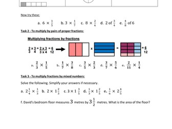 Multiplying fractions by a whole number