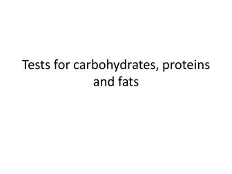 Test for Biological  molecules