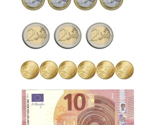 Printable sheet of French Euros