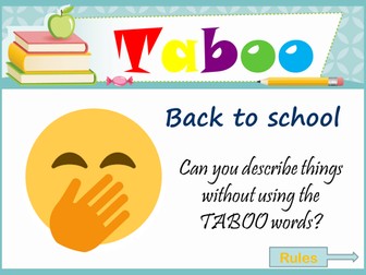 Taboo Game - School
