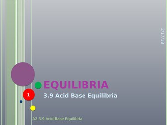 WJEC A2 3.9 Acid-base equilibria UNIT of WORK