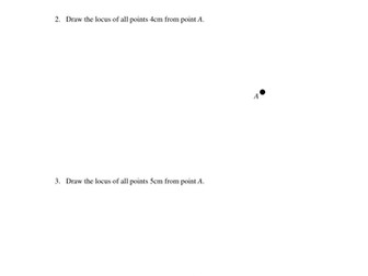 Locus / loci and construction worksheets