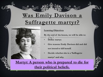 Emily Davison Martyr Mystery Lesson